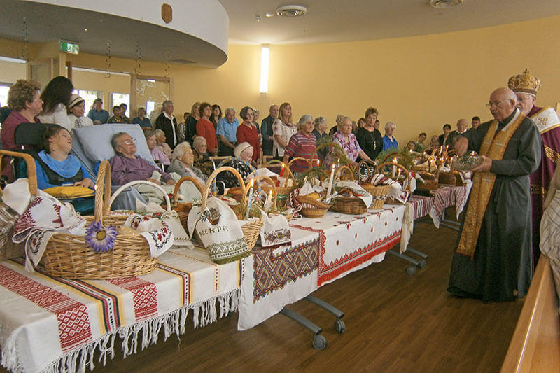 Blessing of the baskets at Kalyna Care