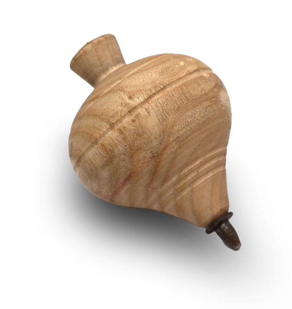 Old wooden spinnning top